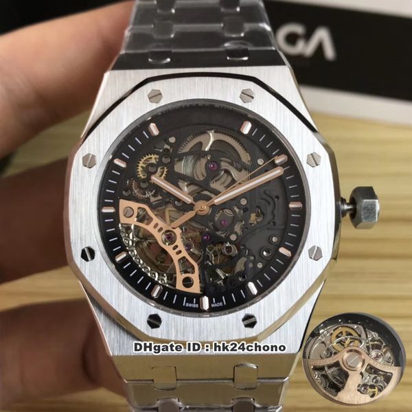 new 3 style double balance wheel openworked 41mm automatic mens watch 15407st.oo.1220st.01 skeleton dial stainless steel strap watches, Slivery;brown
new 3 style double balance wheel openworked 41mm automatic mens watch 15407st.oo.1220st.01 skeleton dial stainless steel strap watches, Slivery;brown