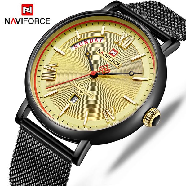 men watches naviforce men fashion analog quartz watch stainless steel mesh belt wrist watch waterproof colck, Slivery;brown
men watches naviforce men fashion analog quartz watch stainless steel mesh belt wrist watch waterproof colck, Slivery;brown