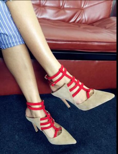 super high heel buckle sandals boots for women genuine leather pointed to stiletto heel sandals female ankle strap personality catwalk shoes, Black
super high heel buckle sandals boots for women genuine leather pointed to stiletto heel sandals female ankle strap personality catwalk shoes, Black
