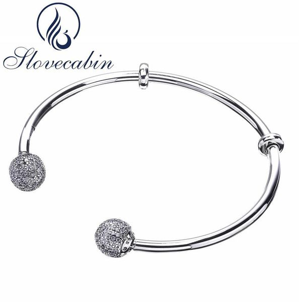 slovecabin brand luxury jewelry original 925 sterling silver bracelets bangles female open bangles cz crystal charms bracelets, Black
slovecabin brand luxury jewelry original 925 sterling silver bracelets bangles female open bangles cz crystal charms bracelets, Black