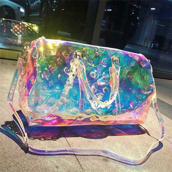 luxury 2020 new printing transparent large-capacity sports handbag short-distance laser travel bag 50cm
luxury 2020 new printing transparent large-capacity sports handbag short-distance laser travel bag 50cm