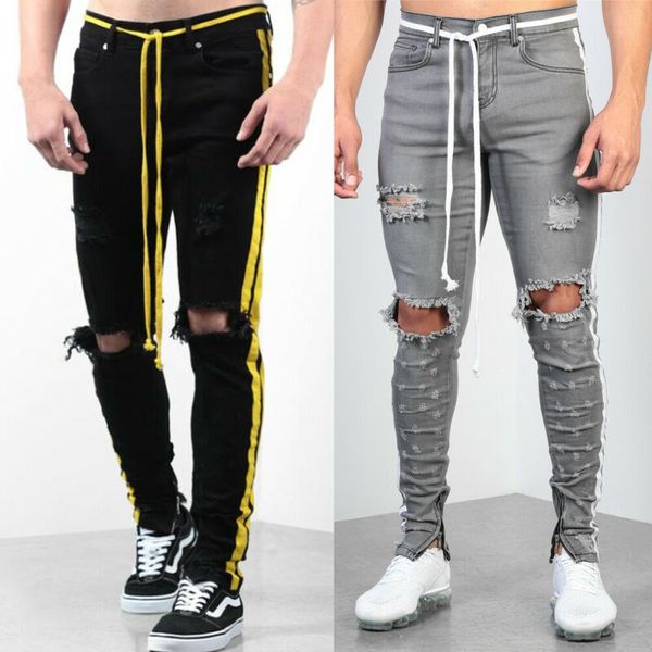 мужчины новая мода повседневные брюки denim joggers hip hop elastic jogger slim fit stretch брюки серый черный, Black
мужчины новая мода повседневные брюки denim joggers hip hop elastic jogger slim fit stretch брюки серый черный, Black