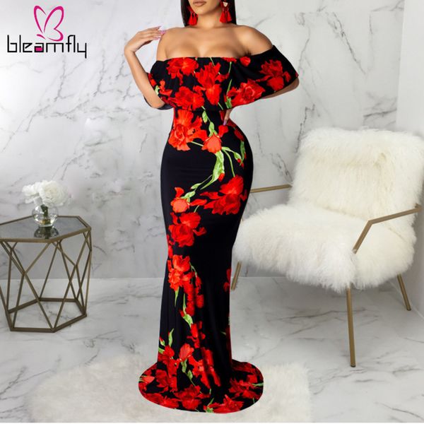 summer floral printed mermaid dress slash neck off shoulder butterfly sleeve maxi trumpet dresses elegant club vestidos, Black;pink
summer floral printed mermaid dress slash neck off shoulder butterfly sleeve maxi trumpet dresses elegant club vestidos, Black;pink