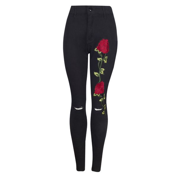 summer womens skinny jeans denim holes female high waist trousers ladies pencil pants casual black embroidered ripped jeans, Blue
summer womens skinny jeans denim holes female high waist trousers ladies pencil pants casual black embroidered ripped jeans, Blue