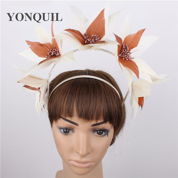 elegant women elegant party wedding hair fascinator accessories fancy feather flower headwear hair band bridal wedding headdress
elegant women elegant party wedding hair fascinator accessories fancy feather flower headwear hair band bridal wedding headdress