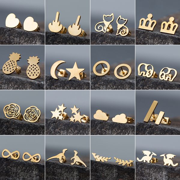 mutiple minimalist fashion gold silver color rose stud earrings for women jewelry crown cat moon animals girl gift wholesale
mutiple minimalist fashion gold silver color rose stud earrings for women jewelry crown cat moon animals girl gift wholesale