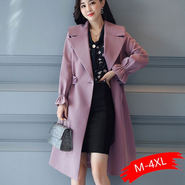 new 2019 spring autumn fashion slim long trench coat women turn-down collar windbreaker plus size brand outwear coats, Tan;black
new 2019 spring autumn fashion slim long trench coat women turn-down collar windbreaker plus size brand outwear coats, Tan;black