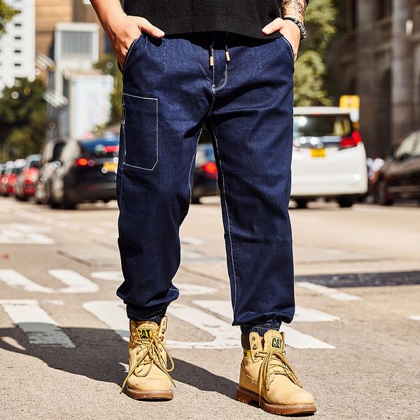 new 2019 men's elastic waist drawstring stretch blue casual denim pants plus size s-xxxxxxl slim long trousers gentleman cowboys
new 2019 men's elastic waist drawstring stretch blue casual denim pants plus size s-xxxxxxl slim long trousers gentleman cowboys
