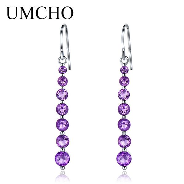 umcho natural amethyst purple gemstone earrings for women 925 sterling silver drop round brand fine fashion earrings for her, Golden;silver
umcho natural amethyst purple gemstone earrings for women 925 sterling silver drop round brand fine fashion earrings for her, Golden;silver
