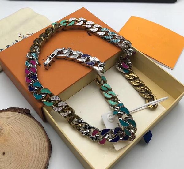 hip hop fashion men ma'am 316l titanium steel engrave four leaf flower colored enamel necklace 18k gold thick chain links patches brace, Silver
hip hop fashion men ma'am 316l titanium steel engrave four leaf flower colored enamel necklace 18k gold thick chain links patches brace, Silver