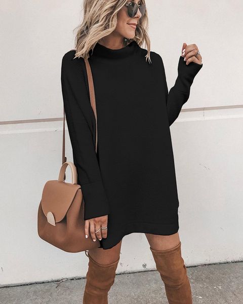 women fashion long sleeve round neck autumn women's long dress 100261 wt19, Black;gray
women fashion long sleeve round neck autumn women's long dress 100261 wt19, Black;gray