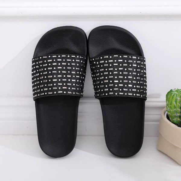 rhinestone women slippers flip flops summer slides women shoes crystal diamond bling beach slides sandals casual shoes slip on, Black
rhinestone women slippers flip flops summer slides women shoes crystal diamond bling beach slides sandals casual shoes slip on, Black