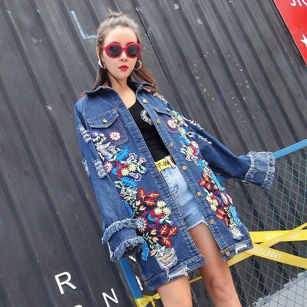 autumn 2020clothing embroidered streetwear denim trench coat women new fashion slim long jean windbreaker female clothes lady, Tan;black
autumn 2020clothing embroidered streetwear denim trench coat women new fashion slim long jean windbreaker female clothes lady, Tan;black