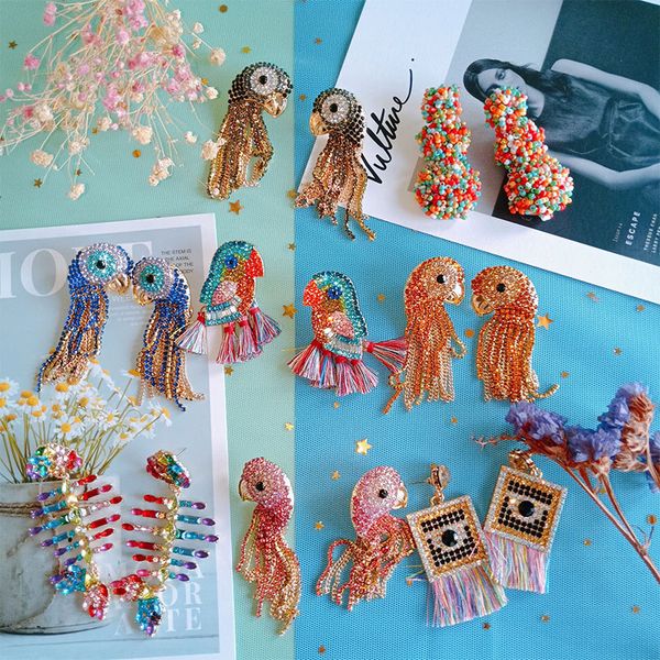 boho trendy tassel earrings for women wedding vintage geometric party fringed drop earrings statement multicolor gifts wholesale, Silver
boho trendy tassel earrings for women wedding vintage geometric party fringed drop earrings statement multicolor gifts wholesale, Silver