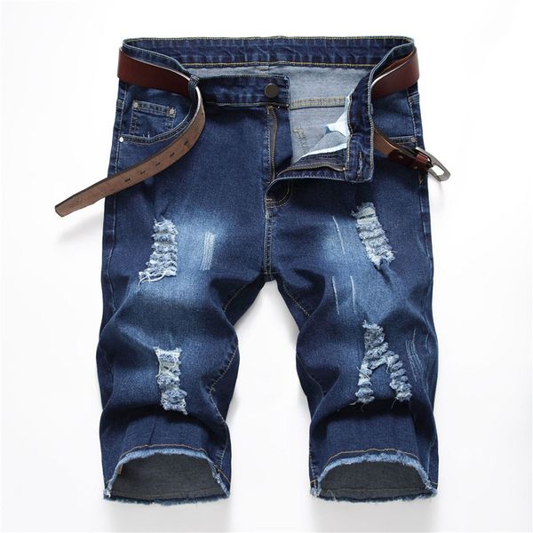 men denim shorts thin section elastic slim fit ripped jeans shorts summer brand fashion casual shredded edge male short pants, Blue
men denim shorts thin section elastic slim fit ripped jeans shorts summer brand fashion casual shredded edge male short pants, Blue