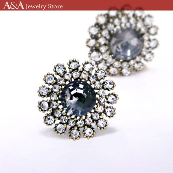 fashion- stud earrings black rhinestones sunflowers shape vintage earrings for women evening party dress, Golden;silver
fashion- stud earrings black rhinestones sunflowers shape vintage earrings for women evening party dress, Golden;silver