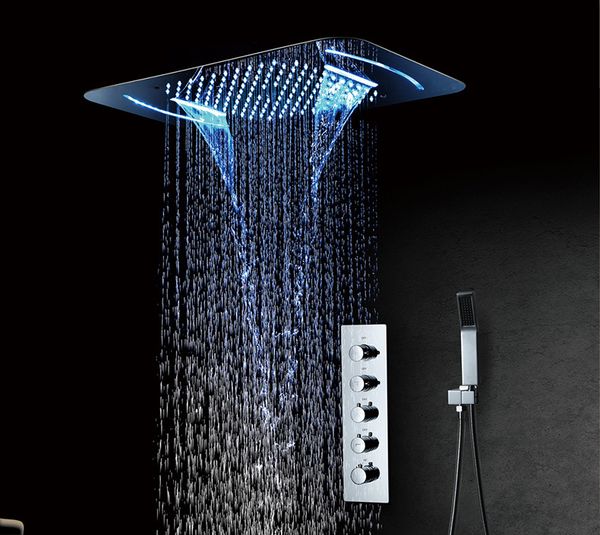 bathroom shower polish faucets 580x380mm 3 function rain waterfall spray showerhead set diverter thermostatic mixer valve led shower system
bathroom shower polish faucets 580x380mm 3 function rain waterfall spray showerhead set diverter thermostatic mixer valve led shower system