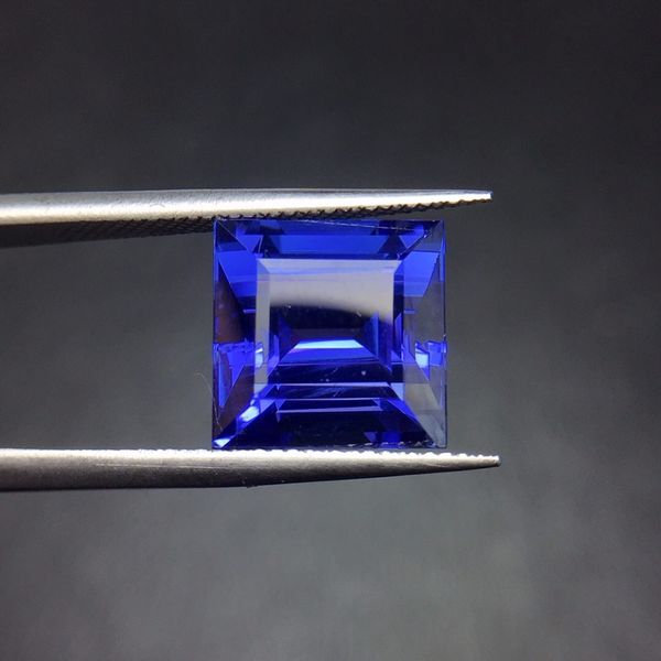 6.83ct natural blue tanzanite gemstones loose stones loose gems, Black