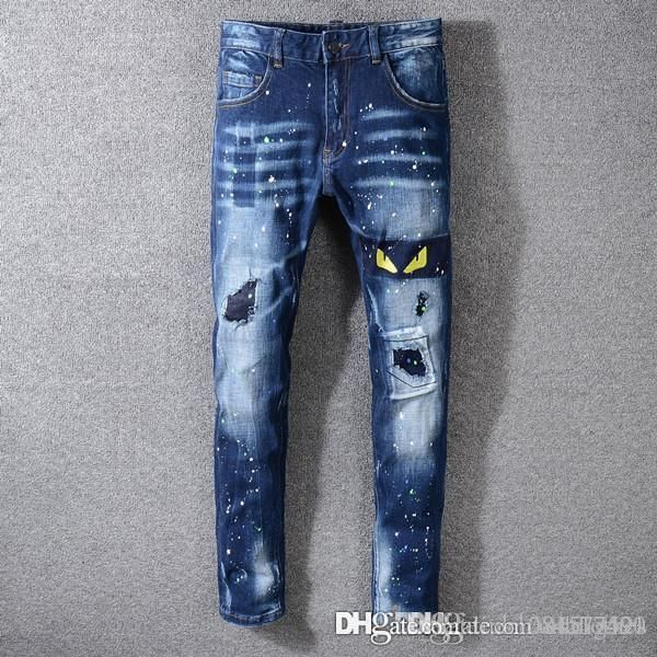 luxury designer pants skinny streetwear jeans men's jeans 19ss trend designer slim fashion herren luxus designer jeans, Blue
luxury designer pants skinny streetwear jeans men's jeans 19ss trend designer slim fashion herren luxus designer jeans, Blue
