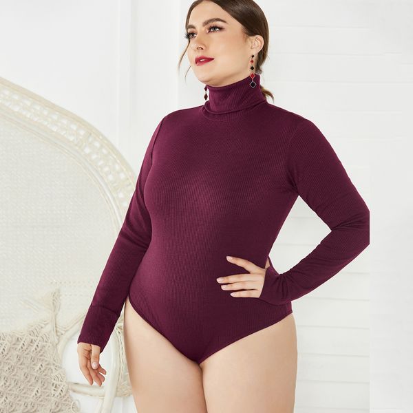 laughido plus size turtleneck bodycon bodysuit long sleeve ribbed solid jumpsuit slim knitted rompers casual overalls for women, Black;white
laughido plus size turtleneck bodycon bodysuit long sleeve ribbed solid jumpsuit slim knitted rompers casual overalls for women, Black;white
