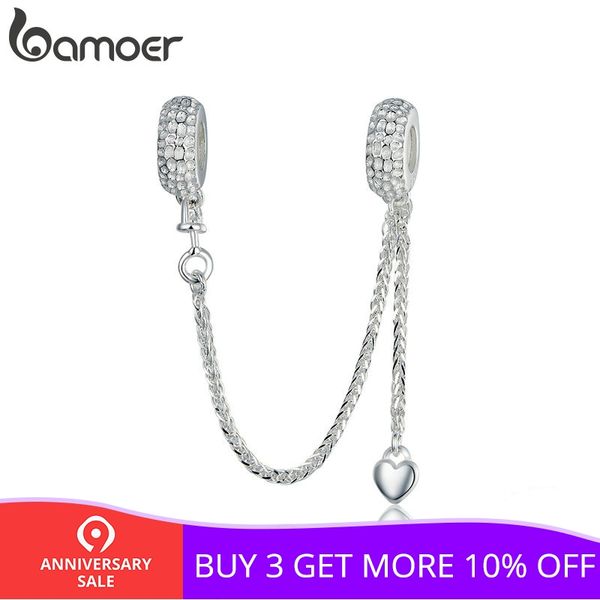 bamoer 925 sterling silver love heart safety chain charms ser pendant fit women bracelets diy jewelry scc1112, Blue;slivery
bamoer 925 sterling silver love heart safety chain charms ser pendant fit women bracelets diy jewelry scc1112, Blue;slivery
