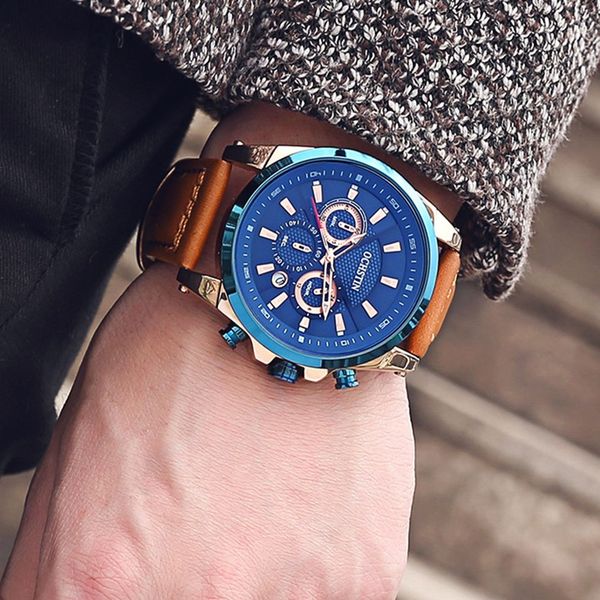 men quartz watch wrist watch waterproof outdoor men clock leather band sport fashion wristwatches, Slivery;brown
men quartz watch wrist watch waterproof outdoor men clock leather band sport fashion wristwatches, Slivery;brown