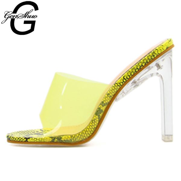 genshuo summer sandalias de mujer 2019 slingback slip on clubwear shoes woman open toe serpentine clear slides sandals shoe, Black
genshuo summer sandalias de mujer 2019 slingback slip on clubwear shoes woman open toe serpentine clear slides sandals shoe, Black