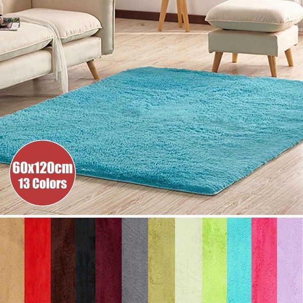 

13 colors 60x120cm antiskip mat shaggy rug carpet for bath mat bathroom door horizontal stripes bedroom carpets floor mats y200407