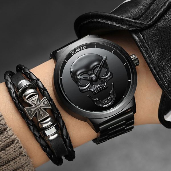 2018 cool punk 3d skull men watch brand gimto luxury steel gold black vintage quartz male watches sport clock relogio masculino, Slivery;brown
2018 cool punk 3d skull men watch brand gimto luxury steel gold black vintage quartz male watches sport clock relogio masculino, Slivery;brown