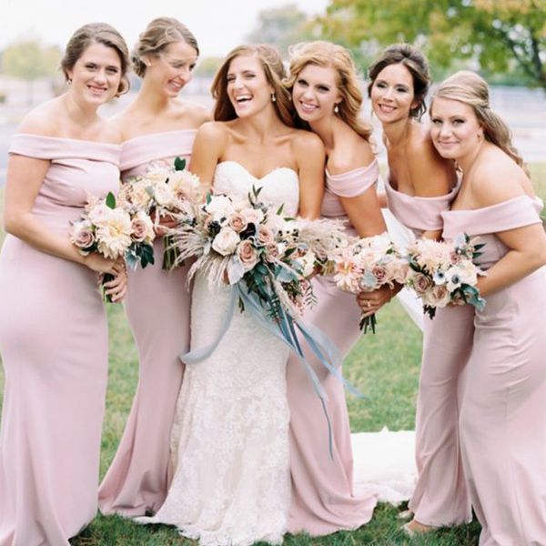 bateau short sleeves mermaid slim bridesmaids dresses 2019 customized long vestidos de bridesmaid prom party gowns honor of maid simple, White;pink
bateau short sleeves mermaid slim bridesmaids dresses 2019 customized long vestidos de bridesmaid prom party gowns honor of maid simple, White;pink
