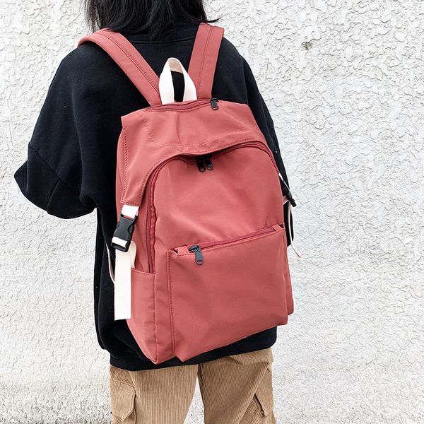 simple solid color nylon backpack neutral large capacity outdoor sports travel bag student computer bag
simple solid color nylon backpack neutral large capacity outdoor sports travel bag student computer bag