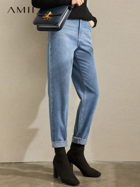 amiy a daddy casual high-waisted jeans pants women's 2019 winter new wash water straight-trimmed pants, Blue
amiy a daddy casual high-waisted jeans pants women's 2019 winter new wash water straight-trimmed pants, Blue