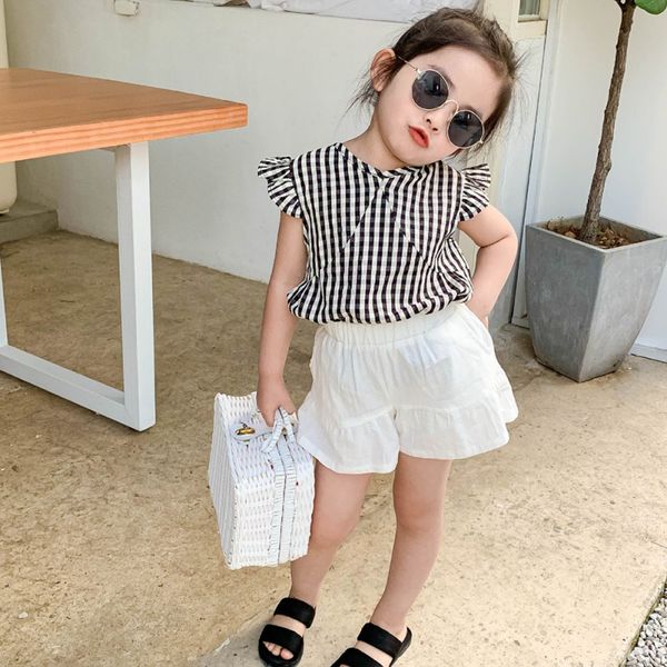 children summer clothing 1-6y plaid toddler kid baby girl clothes sets fly sleeve +white shorts outfits clothes
children summer clothing 1-6y plaid toddler kid baby girl clothes sets fly sleeve +white shorts outfits clothes
