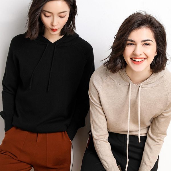 2020 new sweater hoodies women casual thin pullover long sleeve jumper knitted hooded sweater spring autumn femme sweaters, White;black
2020 new sweater hoodies women casual thin pullover long sleeve jumper knitted hooded sweater spring autumn femme sweaters, White;black