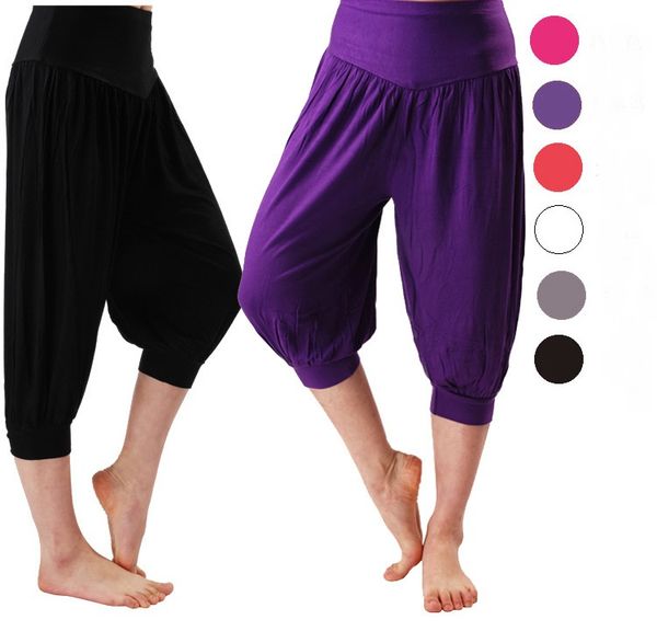new women's yoga shorts girls loose elastic soft bloomers dance fitness wide leg harem shorts 8 colors available, White;red
new women's yoga shorts girls loose elastic soft bloomers dance fitness wide leg harem shorts 8 colors available, White;red