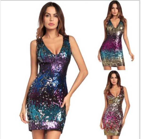 2020 cross-border explosive women's clothing europe united states sleeveless hip skirt sequin dress evening dress casual dresses, Black;gray
2020 cross-border explosive women's clothing europe united states sleeveless hip skirt sequin dress evening dress casual dresses, Black;gray