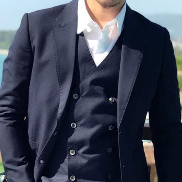 new navy blue men suits groom tuxedos beach wedding suits custom made groomsmen blazers 3 pieces (jacket +pants+ vest) double breasted eveni, White;black
new navy blue men suits groom tuxedos beach wedding suits custom made groomsmen blazers 3 pieces (jacket +pants+ vest) double breasted eveni, White;black