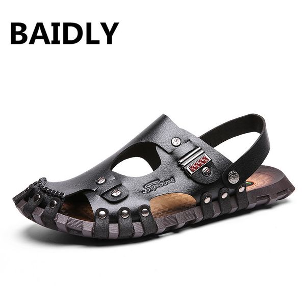 men sandals split leather men beach sandals brand roman men's casual shoes men slippers sneakers summer shoes big size 38-47 t200420, Black
men sandals split leather men beach sandals brand roman men's casual shoes men slippers sneakers summer shoes big size 38-47 t200420, Black
