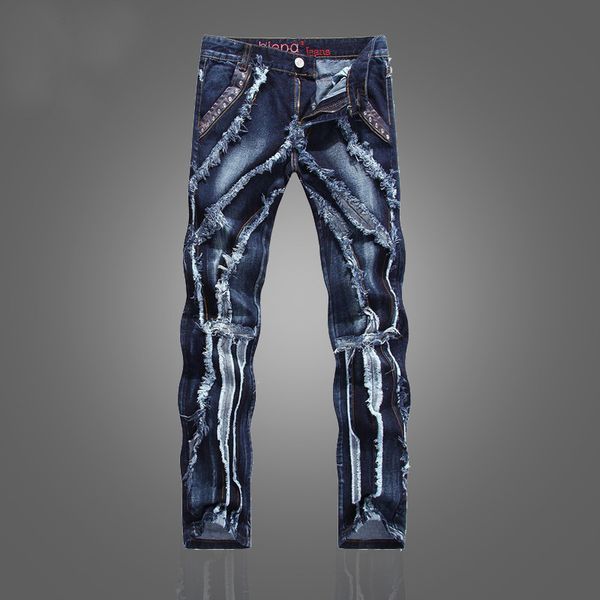 ripped jeans for men fashion rivet casual jeans original brand designer elastic blue denim mens clothes plus size
ripped jeans for men fashion rivet casual jeans original brand designer elastic blue denim mens clothes plus size