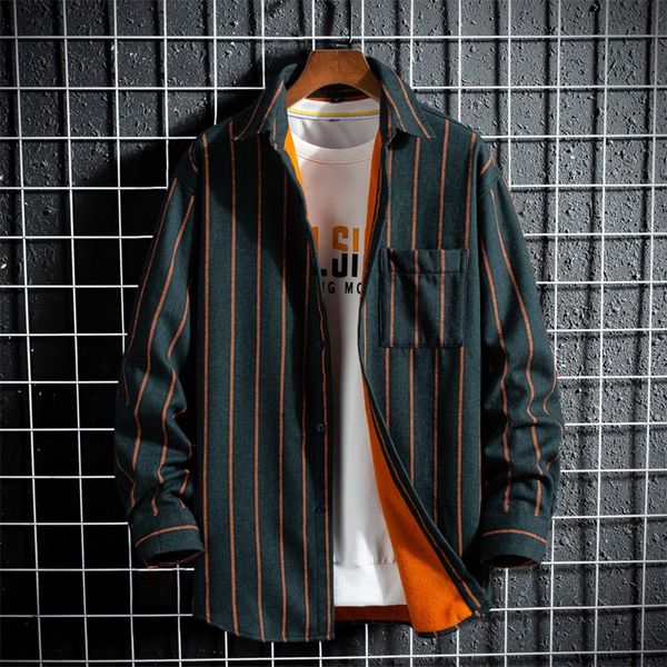 mens shirt thickened and cashmere stripe shirt splicing colorful stripe long sleeve loose casual beach 2020 camisa, White;black
mens shirt thickened and cashmere stripe shirt splicing colorful stripe long sleeve loose casual beach 2020 camisa, White;black