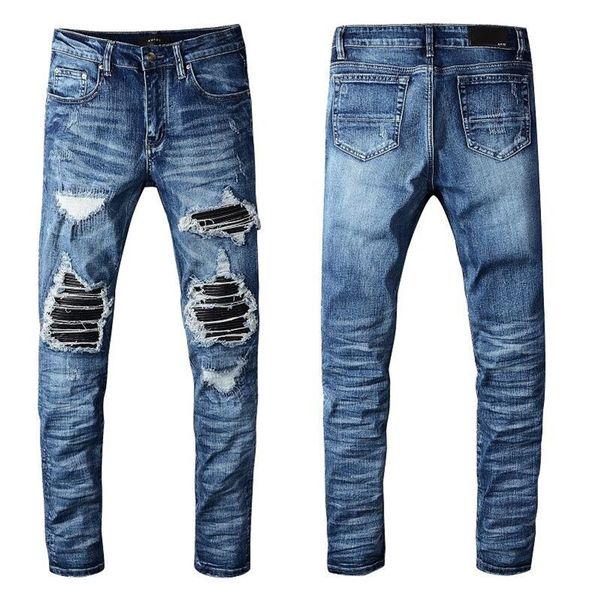 herren men's designer brand jeans classic hip hop pants designer jeans distressed ripped biker jean slim fit denim jeans firmati da uom, Blue
herren men's designer brand jeans classic hip hop pants designer jeans distressed ripped biker jean slim fit denim jeans firmati da uom, Blue