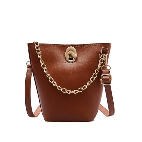pure color chain buckle leather bucket bag casual wild minimalist style single shoulde bags trend classic messenger bag
pure color chain buckle leather bucket bag casual wild minimalist style single shoulde bags trend classic messenger bag
