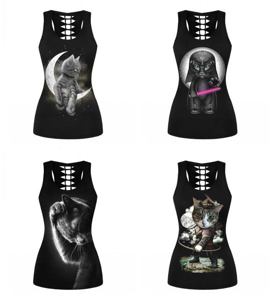punk animal 3d cute cat print 3d tank women summer hollow out black slim tank vest harajuku casual fitness, White
punk animal 3d cute cat print 3d tank women summer hollow out black slim tank vest harajuku casual fitness, White