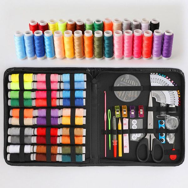 76pcs sewing threads for sewing polyester thread clothes home travel necessary kit cross-stitch needlebox box sets, Black
76pcs sewing threads for sewing polyester thread clothes home travel necessary kit cross-stitch needlebox box sets, Black