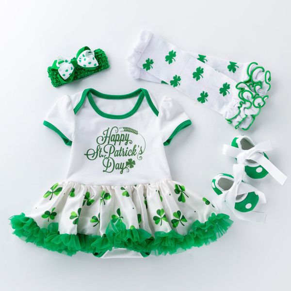 4pcs baby girl clothes st. patrick's day green dress headband shoes leg warmer outfit newborn clothes, White
4pcs baby girl clothes st. patrick's day green dress headband shoes leg warmer outfit newborn clothes, White
