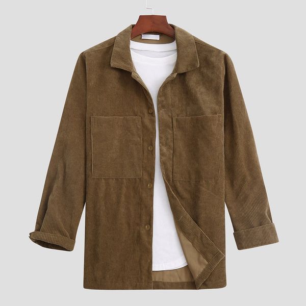 mens brief style corduroy blouse solid color warm casual long sleeve jackets blouse 2019 autumn new shirt turndown coat, White;black
mens brief style corduroy blouse solid color warm casual long sleeve jackets blouse 2019 autumn new shirt turndown coat, White;black