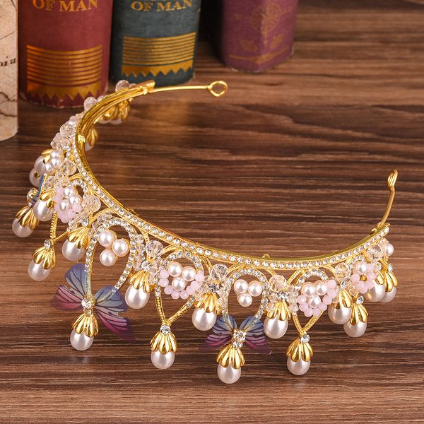 wedding party 15x7cm tiaras beaded flower leaf headwear of bride crown diamond headwear for bride acting initiation graduation zg-73, White;golden
wedding party 15x7cm tiaras beaded flower leaf headwear of bride crown diamond headwear for bride acting initiation graduation zg-73, White;golden