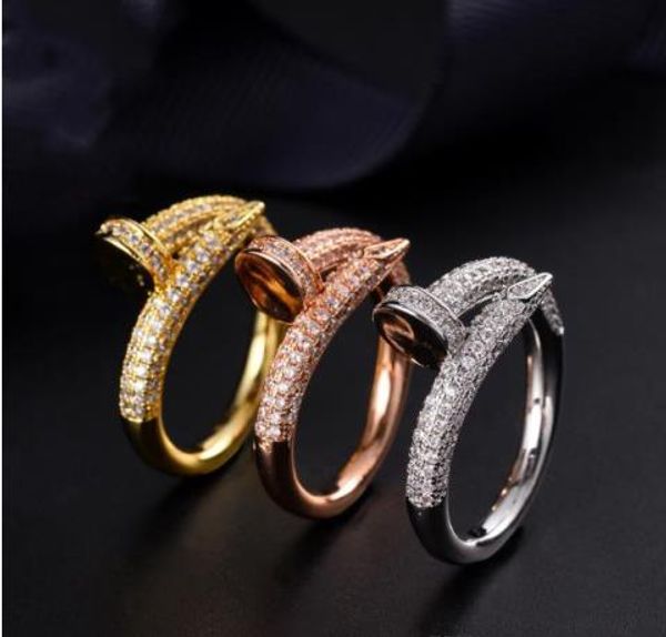 european and american luxury explosion ring ring 18k gold new c home nail rose gold full diamond ring 6 7 8 9, Silver
european and american luxury explosion ring ring 18k gold new c home nail rose gold full diamond ring 6 7 8 9, Silver