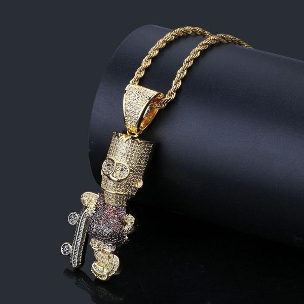 2020 mens hip hop iced out gold pendant necklace cartoon simpson pendant necklace fashion necklace mens jewelry, Silver
2020 mens hip hop iced out gold pendant necklace cartoon simpson pendant necklace fashion necklace mens jewelry, Silver