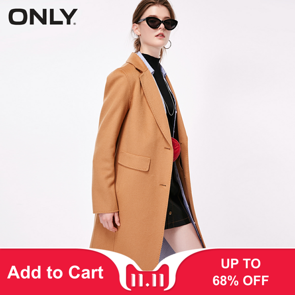 only women's 2018 winter new simple double-sided woolen coat | 11834s535, Black;brown
only women's 2018 winter new simple double-sided woolen coat | 11834s535, Black;brown